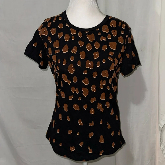 Anthropologie Scotch & Soda Jem leopard print tee size small - Picture 5 of 9